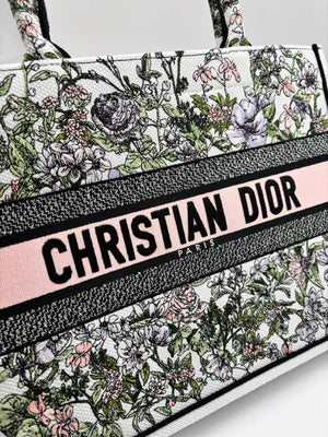Sac Dior Book Tote en toile multicolore
