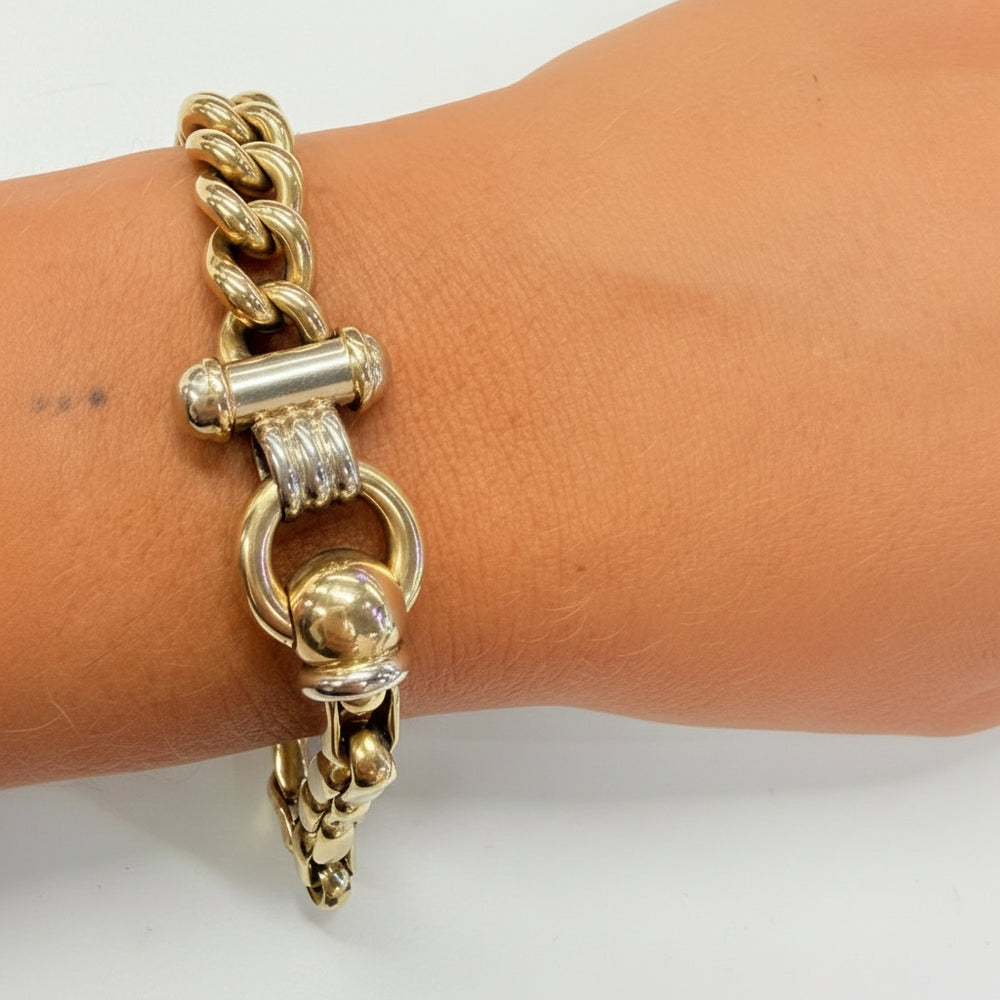 Bracelet en Or Jaune et Blanc 18K - 22.50 G