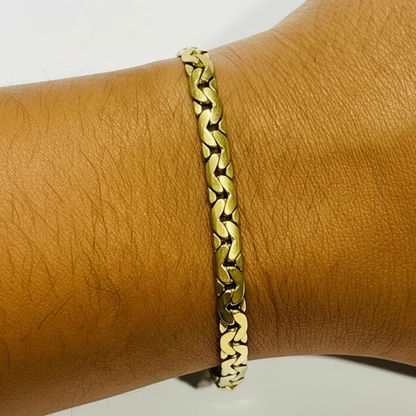 Bracelet Maillon en Or Jaune 18K -  19cm - 6.11gr
