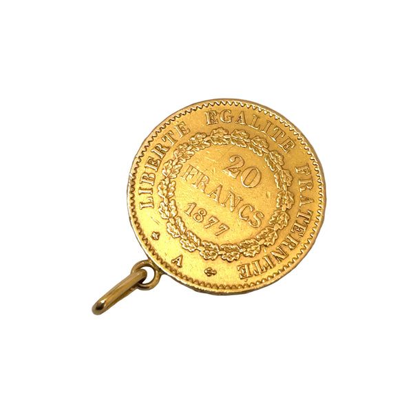 Pendentif Or Jaune Porte Pièce