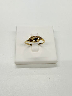 Bague Or 18k Saphir et Diamants - Taille 55