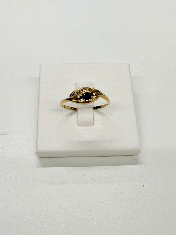 Bague Or 18k Saphir et Diamants - Taille 55