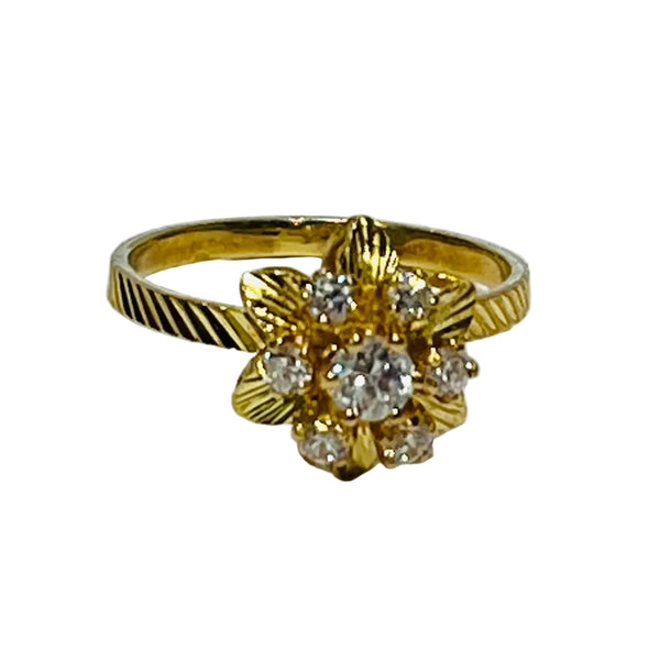 Bagues en or jaune 18k - 2.53 G - Taille : 51