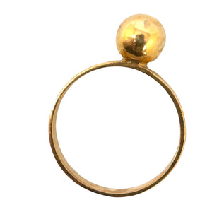 Bague Boule en Or Jaune 18K