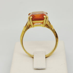 Bagues en Or Jaune 18K avec grenat 5.93 Grs - Taille 58