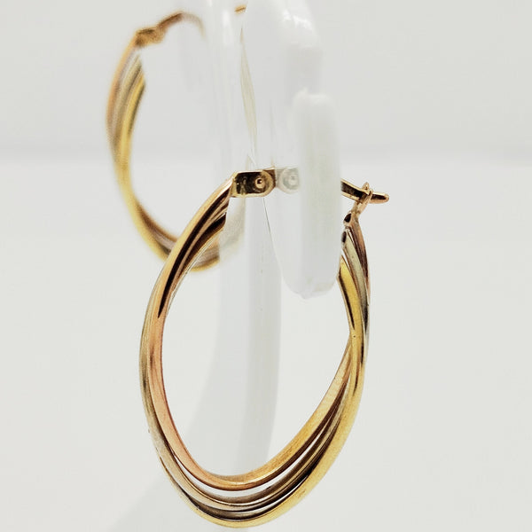 Boucle d'oreille en Or Jaune, Or Blanc, Or Rose  18 carats