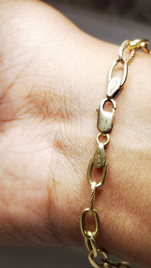 Bracelet Maillon Cheval en Or Jaune 18 Carats - 4.53 Grs