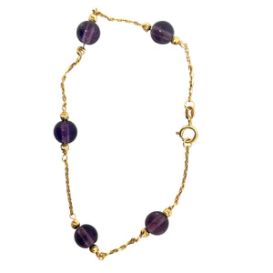 Bracelet Améthyste Or Jaune 18k