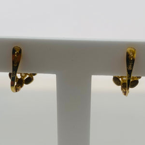 Boucles d'oreilles en or jaune avec oxydes