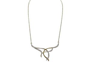 Collier Princesse en Or jaune et or blanc 18K 2.72 Grs