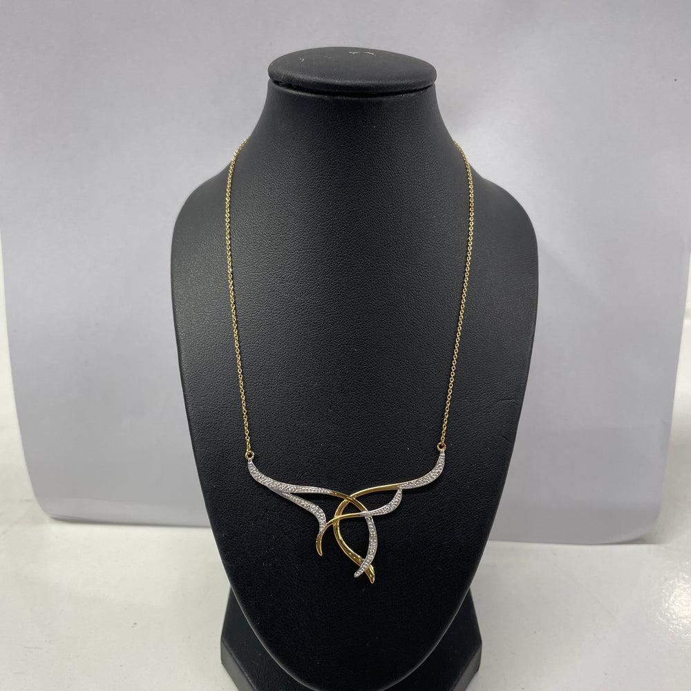 Collier Princesse en Or jaune et or blanc 18K 2.72 Grs