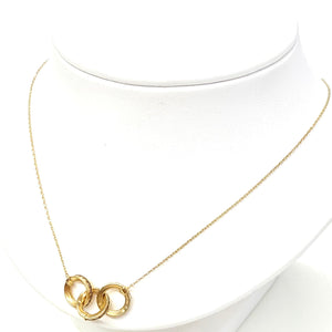 Collier Ras du Cou Or Jaune 18k avec Zirconium Poids-2.24 Grs