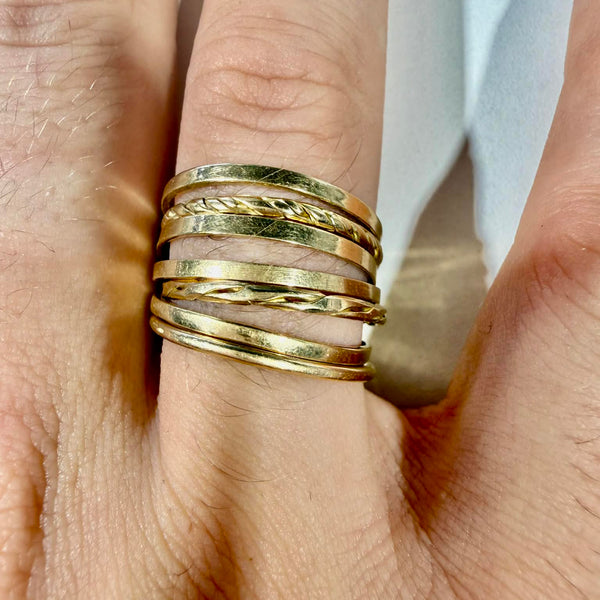Bague Semainier Or Jaune 18K - 9.23 Grs - Taille 60
