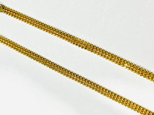 Collier en maille Milanaise en Or Jaune et Or Gris 22K - 13.66 Grs