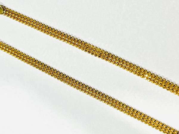 Collier en maille Milanaise en Or Jaune et Or Gris 22K - 13.66 Grs