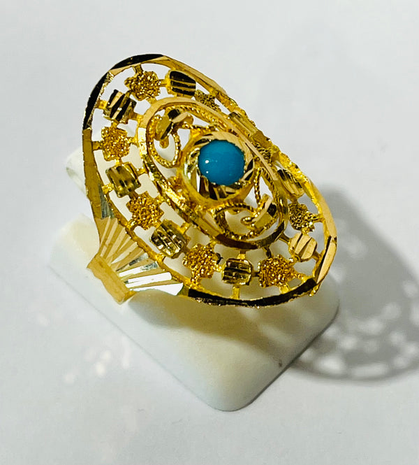 Bague Marquise en Or Jaune 21 K - Taille 51 - 4.42 G