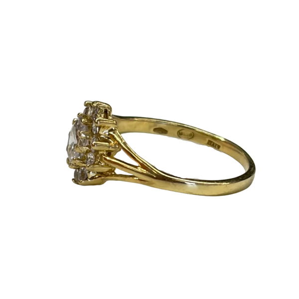 Superbe Bague Marguerite en Or Jaune 750/100