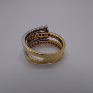 Bague en Or Jaune et Or Blanc 18K - Taille 56