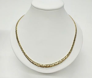 Collier Ras du Cou en Or Jaune 18k, Maille Haricot