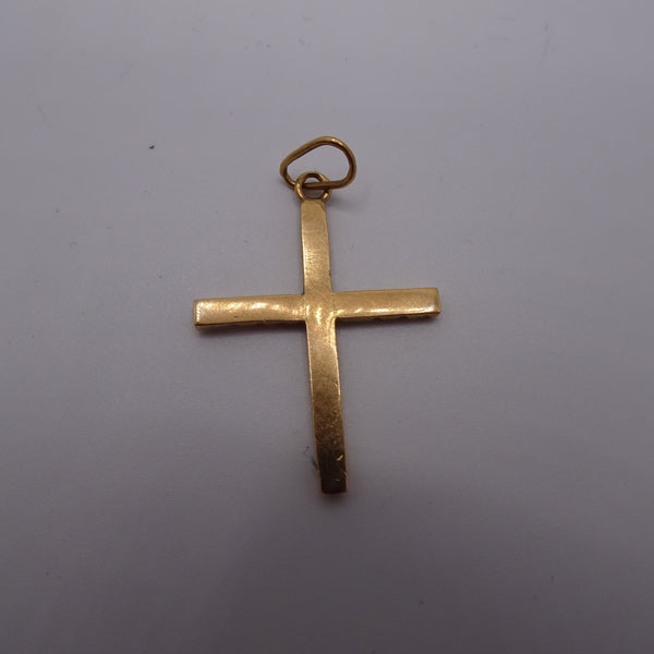 Pendentif Croix en Or Jaune  18K - 2.16 Grs