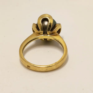 Bague Fleur en Or Jaune 18 K