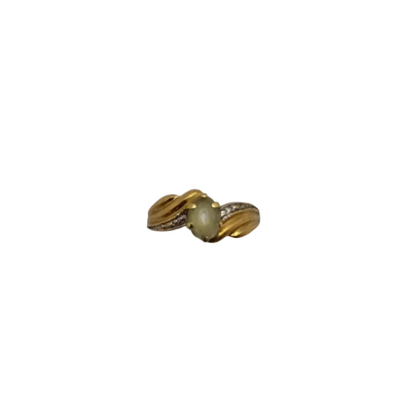 Bague Solitaire Or Jaune 18K Oxyde de Zirconium - 2.66 G