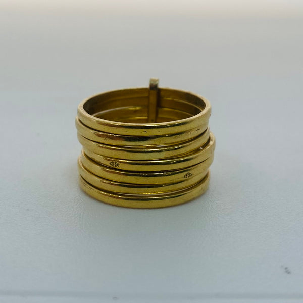 Bagues Semainier Or Jaune 18K Tête d'Aigle