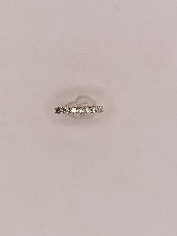 Alliance en Or Blanc  18K avec Diamants 3.11 Grs - Taille 55