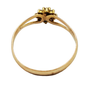 Bague en or jaune 18 carats avec oxyde de zirconium