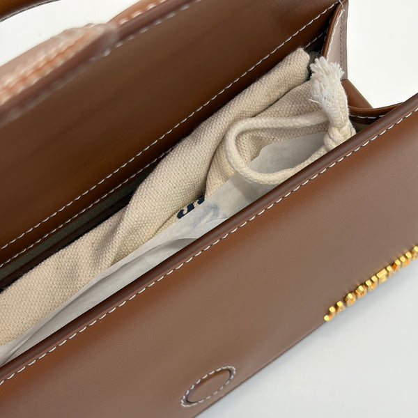Sac à Main Jacquemus Le Bambino en Cuir Marron à Bandoulière
