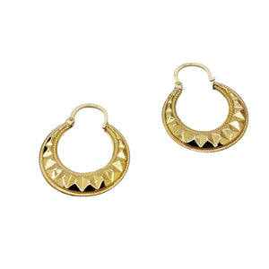 Boucles d'oreilles créoles en Or Jaune 18K