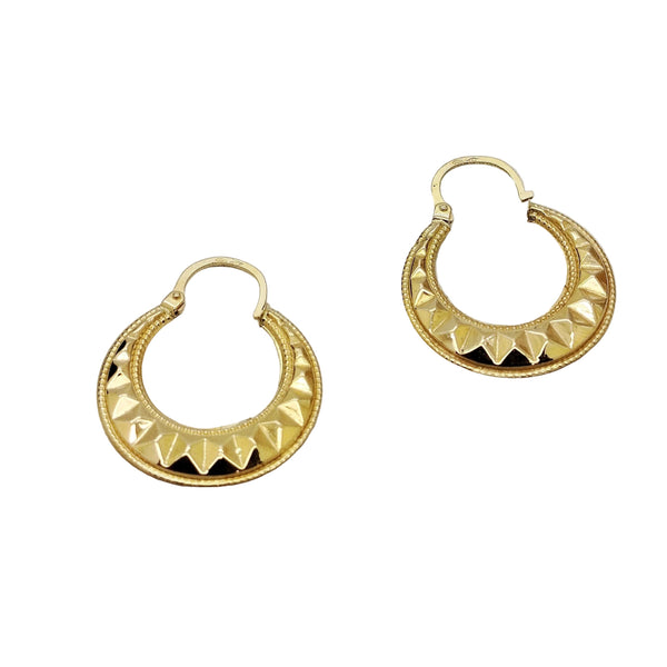 Boucles d'oreilles créoles en Or Jaune 18K