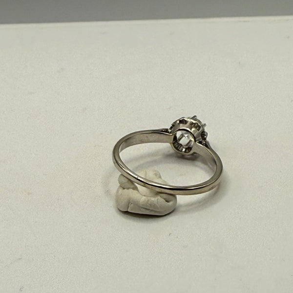 Solitaire en or blanc 18K Taille-61