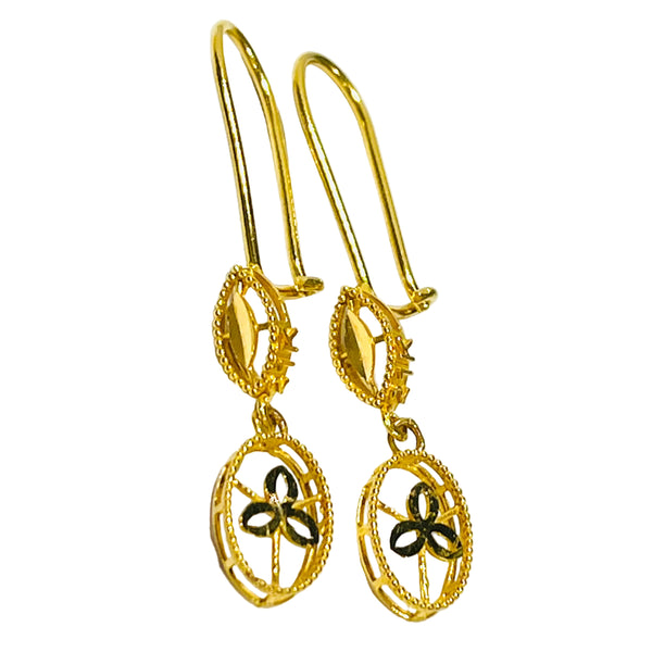 Boucles d'oreilles en or jaune 22k