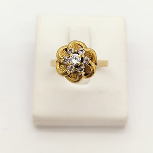 Baguette Chou en Or Jaune 18K avec Oxydes - T52 - 3.15gr