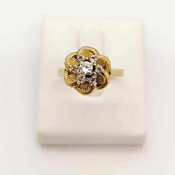 Baguette Chou en Or Jaune 18K avec Oxydes - T52 - 3.15gr