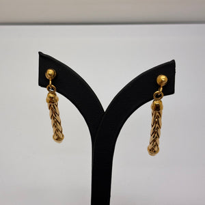Boucles d'oreilles pendantes en or jaune 18K 7.23 Grs