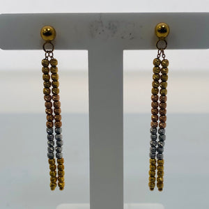 Boucles d'oreilles pendantes 3 ors