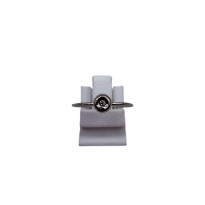Bague Solitaire en Or Blanc 18K Taille-53