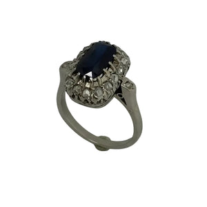 Bague Ancienne Or Gris 18K - Taille 58 -  6.67 G