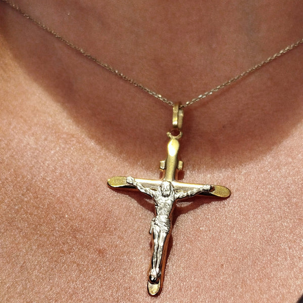 Pendentif Croix en Or Jaune 18K - 1.63 Grs