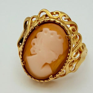 Camée en or jaune 18 carats, taille 51 Poids - 3.19 Grs