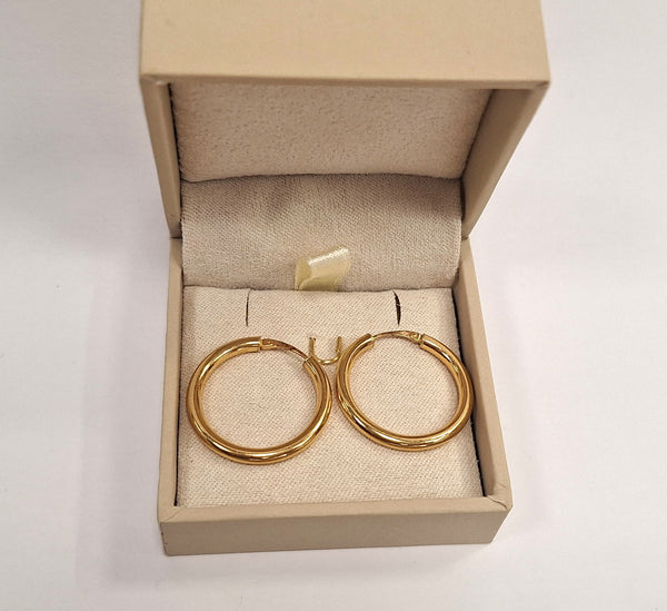 Boucles d'oreilles Créole Or jaune 18K dormeuses
