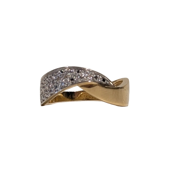 Bague Jonc en Or Jaune et Blanc 18 Carats