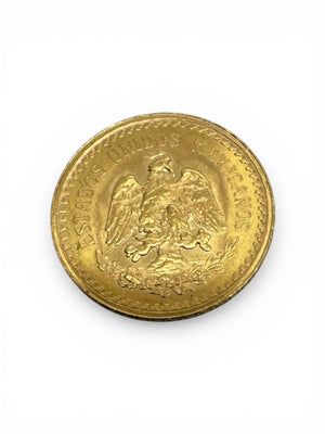 Pièce en Or jaune 20K Dos Y Medio Pesos Mexic - 2.08G
