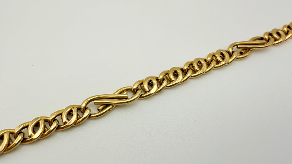 Bracelet Gourmette Or Jaune 18K 5.28 Grs