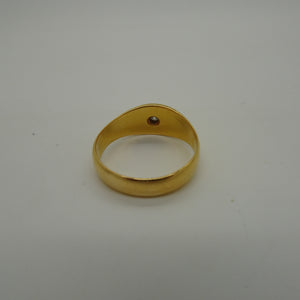 Bague Jonc Or Jaune 18K avec Diamant 0.05ct