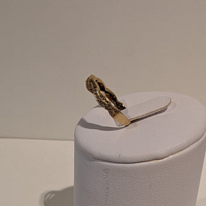 Bague Tressée en Or Jaune 18K - Taille 52