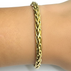 Bracelet maillé palmier en or 18K - 19.5 cm - 8.71gr