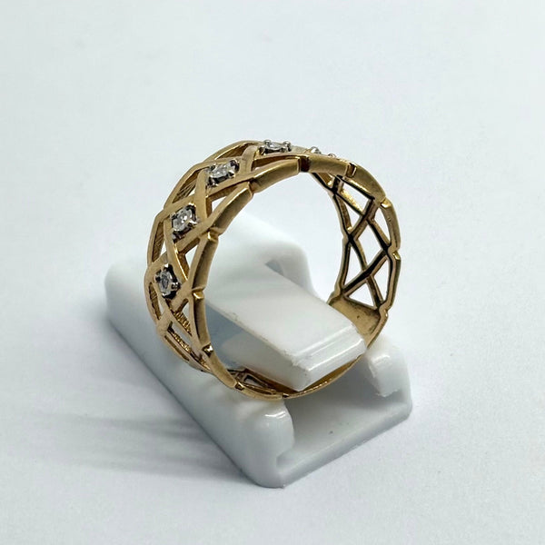 Bague en Or Jaune 18 K - Taille 54 - 2.24 G